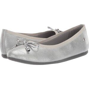 NEW Hush Puppies Josie Metallic Slip On Dress Ballet Flat Memory Foam Shoes Kids